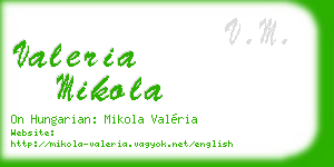 valeria mikola business card