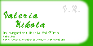 valeria mikola business card